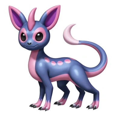 Shiny Duskull-Salandit-Sylveon-Fakémon-hybrid-creature (full body)  sticker