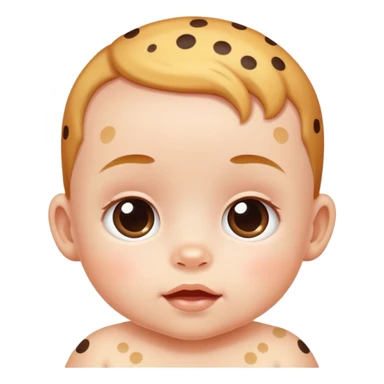 bebe com pontinhos vermelhos na pele sticker