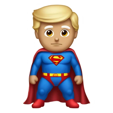 donald trump dressed as superman sticker