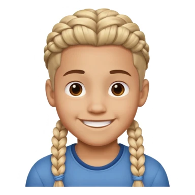 boy with chunky braids sticker