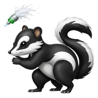Skunk spraying sticker