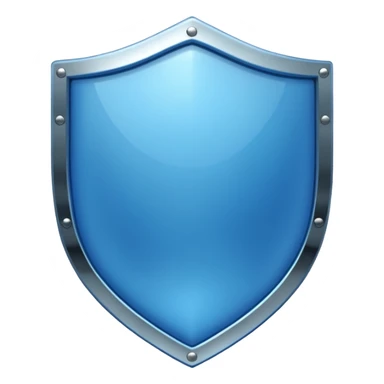 A shield emoji in the style of Apple emoji. sticker