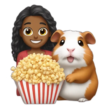 Popcorn and Guinea pig sticker
