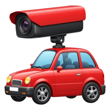 Camera de surveillance active avec une coche rouge sticker
