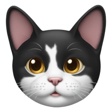 tuxedo cat snipped left ear ✂ sticker
