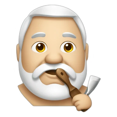 big fat man portuguese with trowel sticker