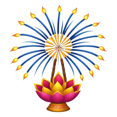 diwali fire works sticker