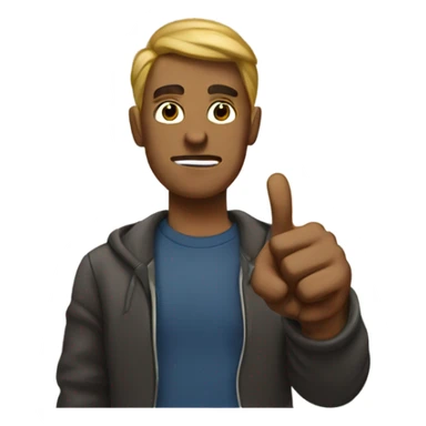 Guy giving thumbs down sticker