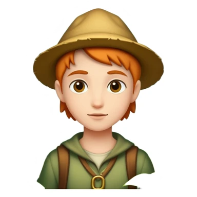 person exploring an enchanted forest sticker