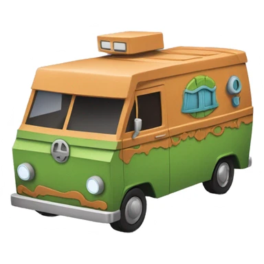 Papercraft Scooby Doo’s mystery van sticker