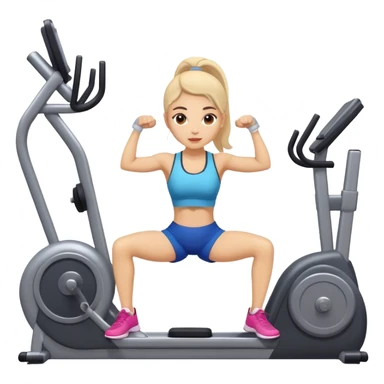 girl working out at the gym sticker