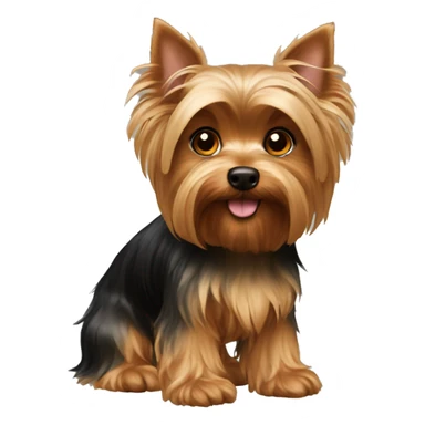 Uniform brown Yorkshire terrier sticker