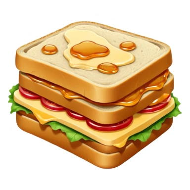 Un sandwich dorato con marmellata e mirtilli sticker