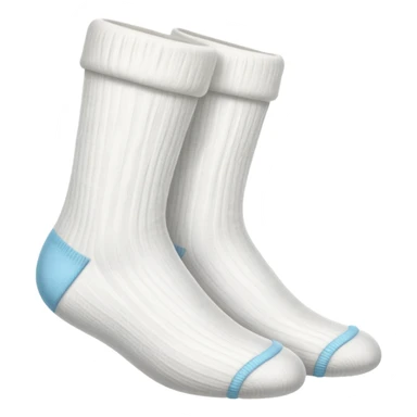 smelly white sock on feet, sole view and shape sticker