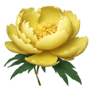 Yellow peony sticker
