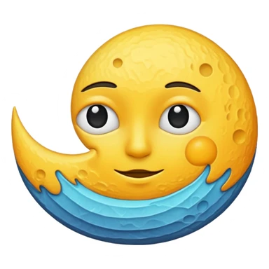 phases of the moon: half moon , no eyes sticker