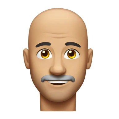 Muscle bald guy sticker