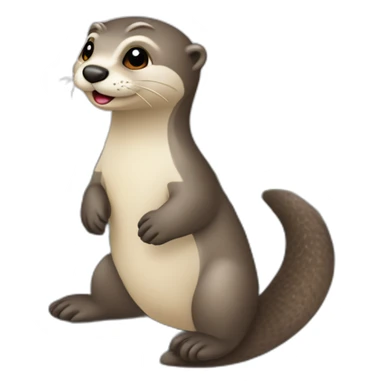 Loutre sur la tour eiffel sticker