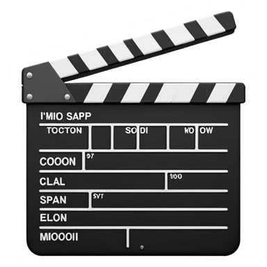 “movie clapperboard mid-snap sticker