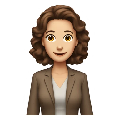 Judy Geller with brown hair sticker