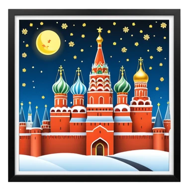 kremlin. moscow. New Year. aesthetic  sticker