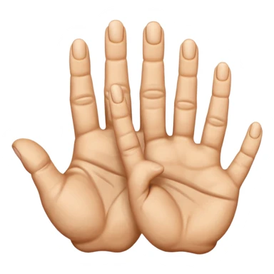 hand from the top with five fingers, make women and men hands sticker