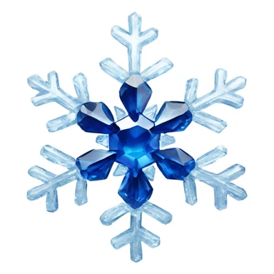 sapphire gemlike snowflake sticker