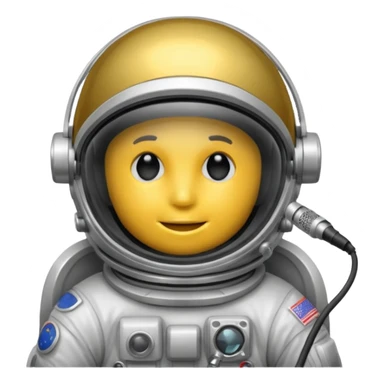 Astronaut helmet with Small microphone boom near the mouth. sticker
