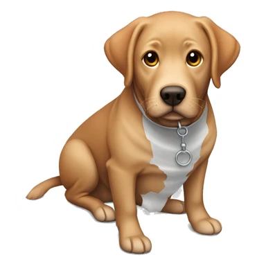 Red lab with silver lab  sticker