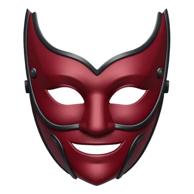 Burgundy half mask sticker