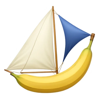 A sail made xed with a banana  sticker