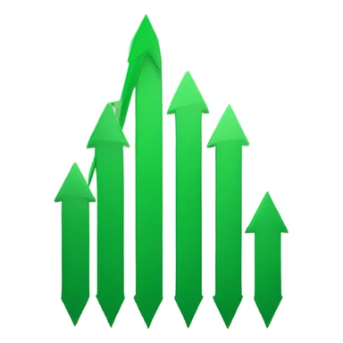 green arrow graph trending up sticker