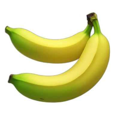 banana with green peel sticker