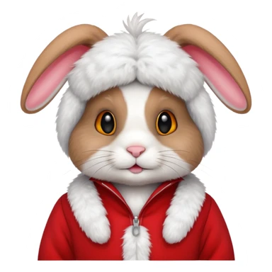 a rabbit wear red outfit sticker
