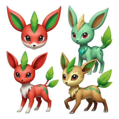 Meloetta-Scizor-Leafeon-Pokémon-Digimon-Fakémon-creature sticker
