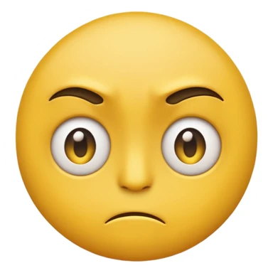 Traditional emoji with annoyed sides sticker