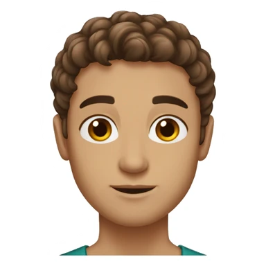 kabyle man brown hair brown eyes sticker