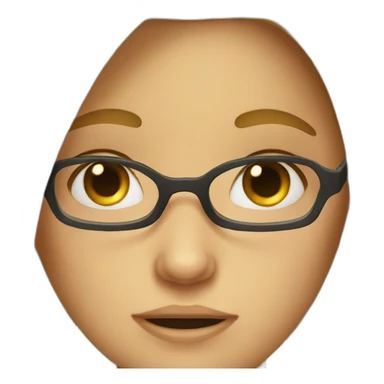 a girl with glasses crying sticker