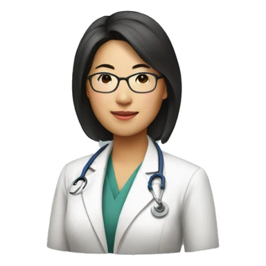 stanford physician asian woman sticker