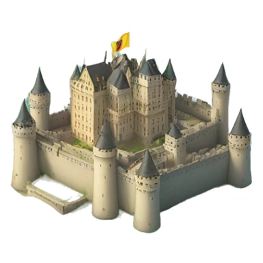 Royal Castle floating above section of Earth sticker