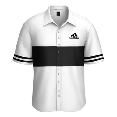 white adidas shirt with black stripe on sleeve sticker