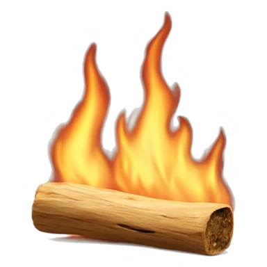 aesthetic burning palo santo stick realistic sticker