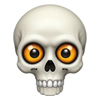 spooky skull, dark eye sockets sticker