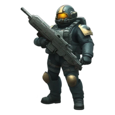 Helldiver from helldivers 2 shooting sticker