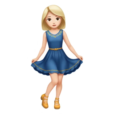 Beautiful girl with one knee down sticker