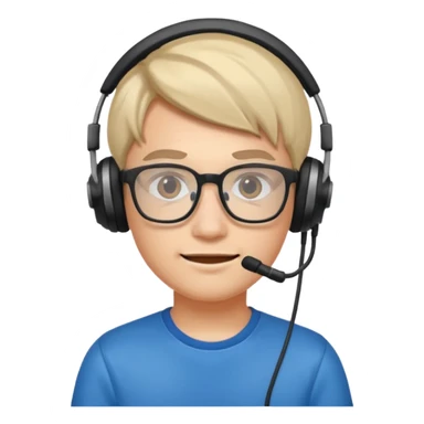 gamer with glasses sticker