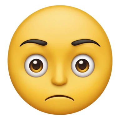 Emoji side-eyeing with a cocked eyebrow and disgusted lips sticker