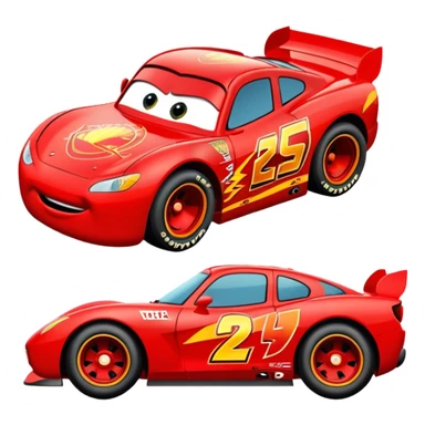 Do a emoji where it is a car but Lightning mcqueen sticker