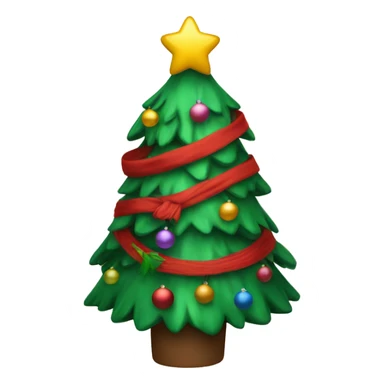 Create a Christmas tree with scarf  sticker