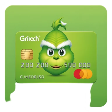 Grinch Credit Card sticker